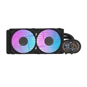 CPU liquid cooler Darkflash DH240D v2 (black) — 240mm dual-fan radiator