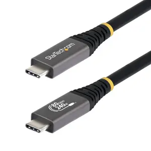 USB4 Cable StarTech 50 cm (0.5 m) USB-C to USB-C, 80 Gbps, 240W PD, DP2.1 DP80, Thunderbolt 4 compatible