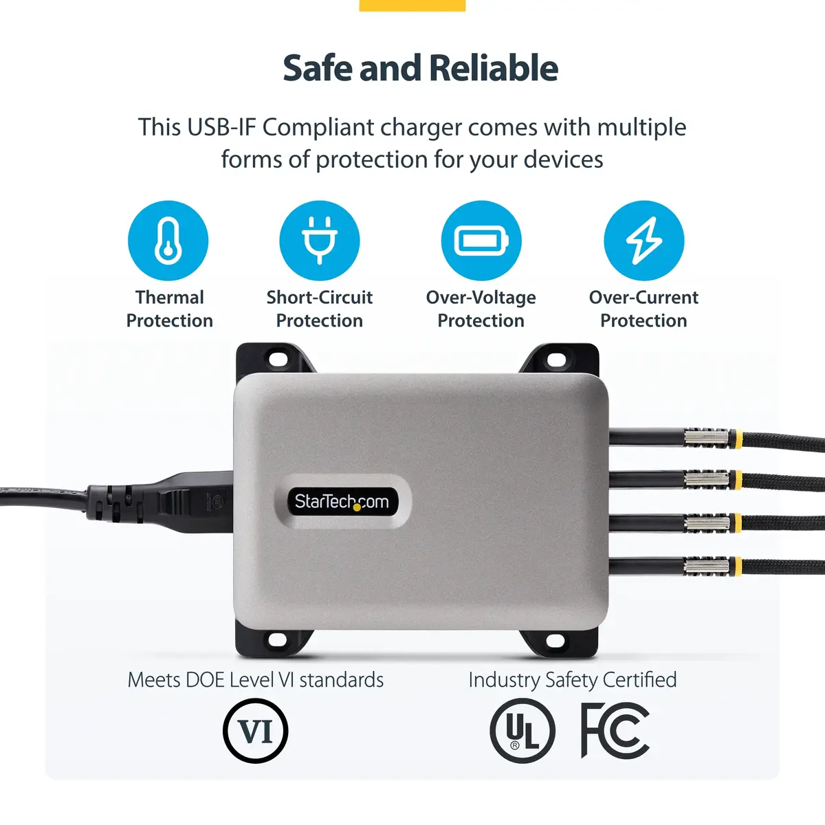 StarTech USB‑C lādētājs 4 porti 240W (140W ports) Photo 12