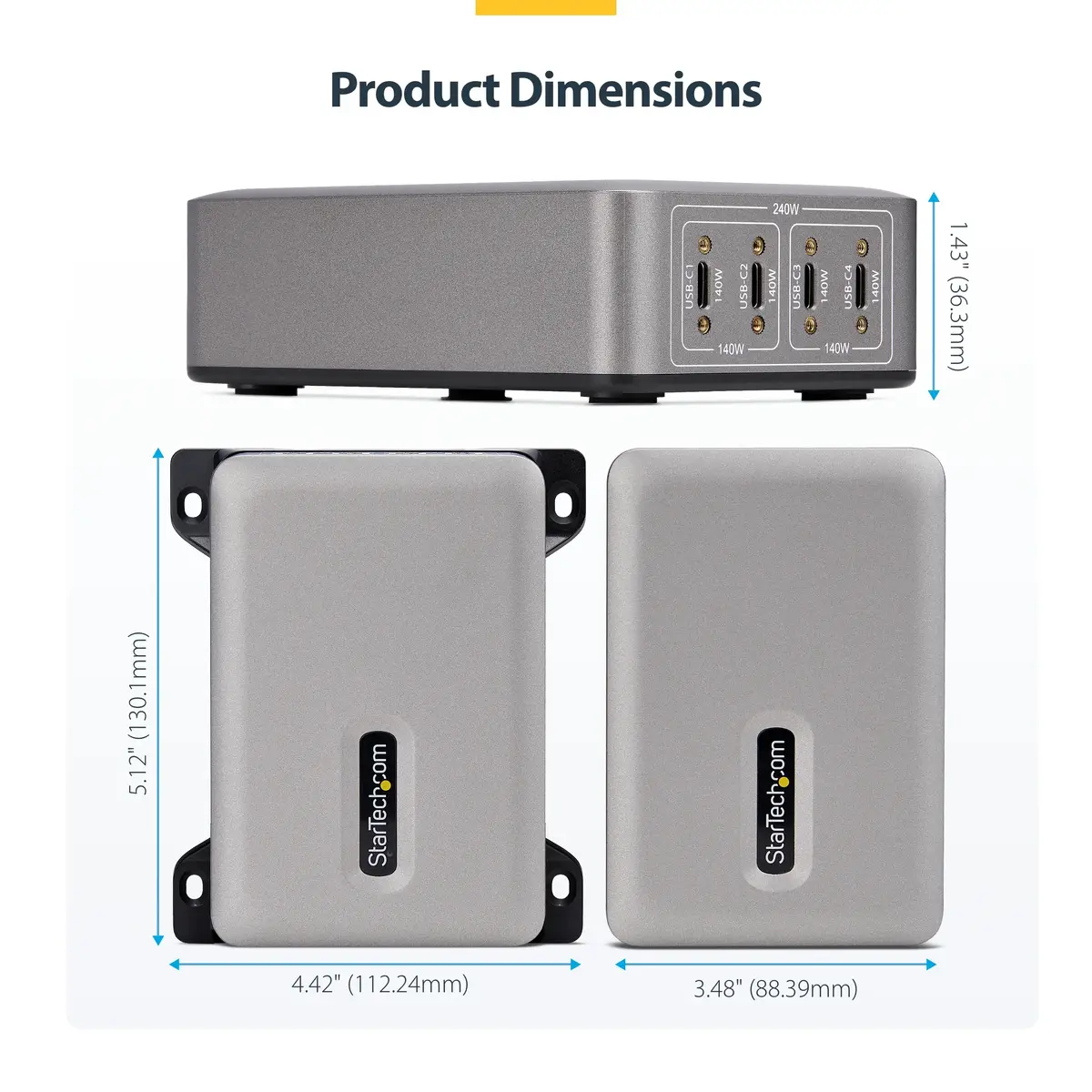 StarTech USB‑C lādētājs 4 porti 240W (140W ports) Photo 17