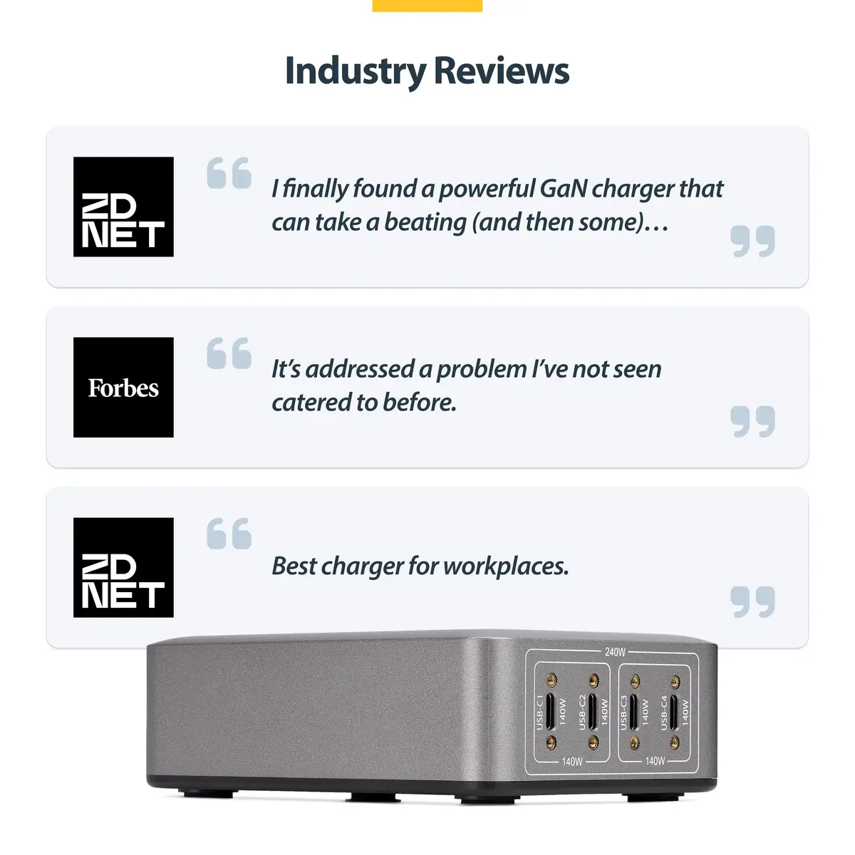 StarTech USB‑C lādētājs 4 porti 240W (140W ports) Photo 19