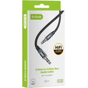 Audio cable D-Fruit 3.5mm to 3.5mm, 1 m length