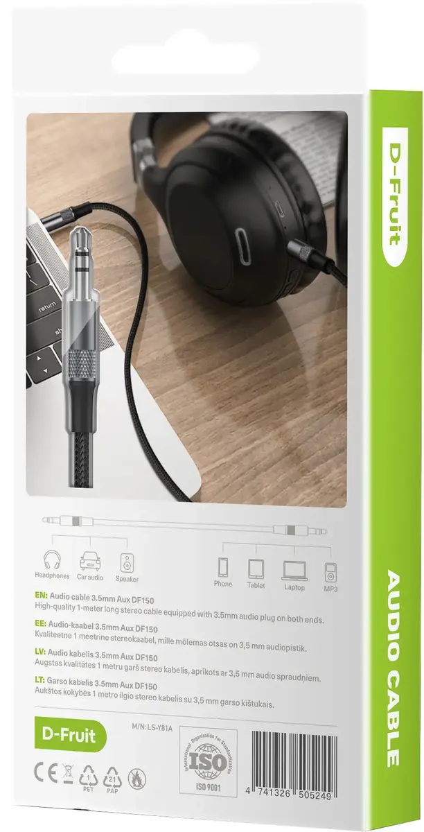 D-Fruit 3.5mm–3.5mm audio cable 1 m Photo 2