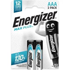 Щелочные батарейки AAA Energizer Max Plus, набор 2 шт.