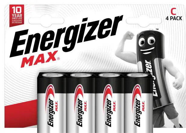 Alkāliskā C baterija Energizer Max CHP4
