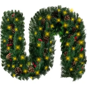 Ruhhy Christmas Tree Garland with LED Lights 2.7 m (model 22322)