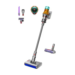 3‑1 stienisks putekļu sūcējs Dyson V12 Submarine — sausa un mitra tīrīšana, HEPA, bez maisiņa, 0,35 L, akumulators (Li‑Ion) 60 min, niķelis/dzeltens