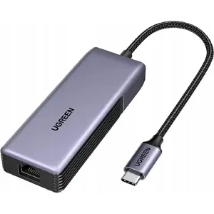 Сетевой адаптер UGREEN USB-C — RJ45 5GbE, чёрный