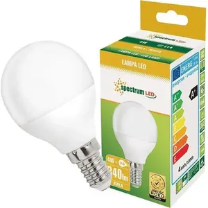 LED globe bulb E14 230V 4W neutral white — spectrum led