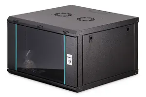 Sienas 19" skapis DIGITUS Dynamic-N DN-37103 — 7U, 600x600 mm, IP20, nesaliekts, melns
