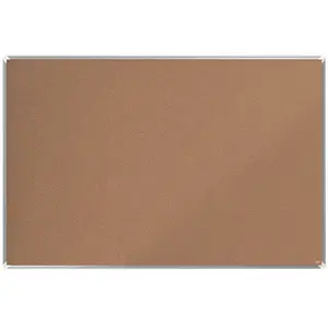 Cork Notice Board NOBO Premium Plus 150x100 cm, aluminium frame, brown, indoor