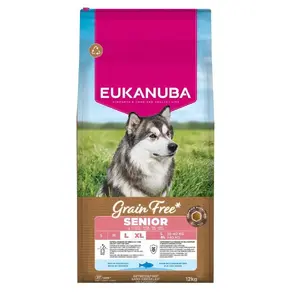 Dry dog food EUKANUBA EUK DOG SR LR GF OF 12 kg — Senior, Grain Free, Fish, 12 kg, Protein 25.5%, Fat 12%