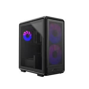 Datora korpuss Cooler Master MasterFrame 500 Mesh Midi Tower — melns ar caurspīdīgu sānu, atbalsta ATX/EATX, 2×200 mm priekšā, 1×120 mm aizmugurē