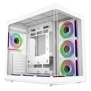 PC Case Cooler Master Elite 600 Midi Tower White Transparent — ATX/MicroATX/Mini-ITX, 3x120mm side + 1x120mm rear fans