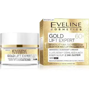 Eveline Gold Lift Expert 60+ pretgrumbu krēms‑serums ar 24K zeltu 50 ml