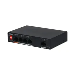 Unmanaged L2 PoE Switch DAHUA PFS3005-4ET-60 — 5x Gigabit (10/100/1000), 48–57V DC, black