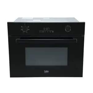 Встраиваемая микроволновая печь BEKO BMCI 44313 FBG — 44 л, 900 Вт, конвекция и гриль, сенсорное и поворотное управление, чёрная