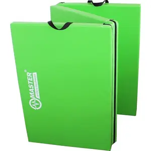 Gymnastics mattress Master MAS4A495 180×90×5 cm green, 3-piece folding mat