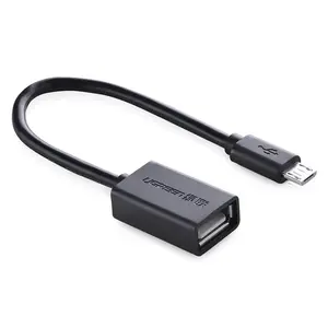 USB cable Ugreen 10396, USB 2.0, USB-A to Micro‑USB B, 0.12 m, Black