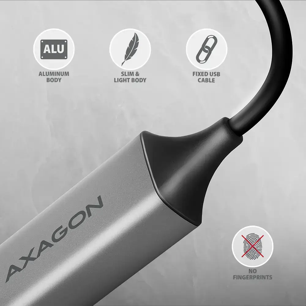 Axagon ADE-TXCA Gigabit Ethernet adapter USB-C/USB-A Photo 5