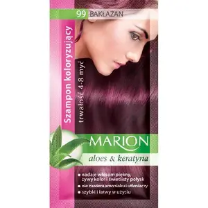 Coloring shampoo MARION shade 99 Eggplant 40 ml — temporary color 4–8 washes