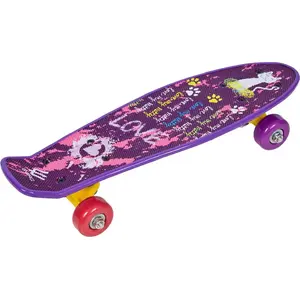 Plastic mini skateboard Enero Mini Love Kitty — Enero compact cruiser board, plastic deck, small wheels