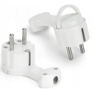 Angled flat detachable electrical plug MONTIS MT093 WT-16UP, white