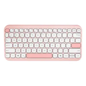Wireless ASUS Marshmallow KW100 75% Bluetooth Keyboard — QWERTZ German, Scissor Switches, Pink