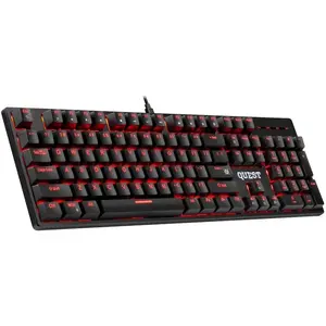 Mechanical keyboard DEFENDER QUEST GK-596 — RGB backlight, Anti-Ghosting, wired, compact layout