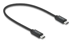 DELOCK коаксиальный кабель USB C — USB C USB4 Gen 3x2 40 Гбит/с USB PD 3.1 240 Вт 0,5 м
