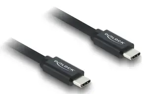 Коаксиальный кабель USB-C–USB-C DELOCK USB4 Gen 3x2 40 Гбит/с USB PD 3.1 240 Вт 1 м