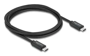 DELOCK коаксиальный кабель USB-C–USB-C USB4 Gen 3x2 40 Гбит/с PD 3.1 240 Вт 2 м