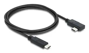 DELOCK coaxial USB4 Gen 3x2 cable angled left/right USB-C to USB-C 40 Gbps USB PD 3.1 240 W 0.5 m