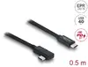 DELOCK USB4 Gen 3x2 koaksiālais kabelis USB-C 40 Gbps 0,5 m Photo 2