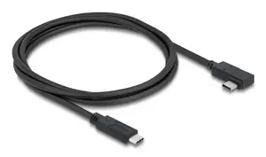 DELOCK Coaxial USB4 Gen 3x2 cable USB-C to USB-C 40 Gbps PD 3.1 240 W angled left/right 1 m