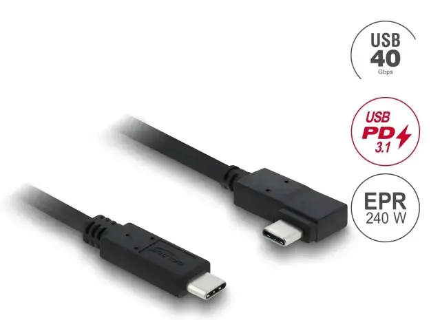 DELOCK USB4 Gen 3x2 USB-C—USB-C 40 Gbps 240 W 1 m Photo 2