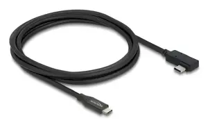 Cable DELOCK Coaxial USB4 Gen 3x2 40 Gbps USB-C to USB-C angled left/right PD 3.1 240W 2 m