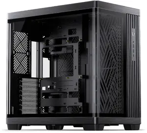 Datora korpuss Jonsbo TK-4 Midi-Tower ATX ar rūdīta stikla sānu paneli, melns