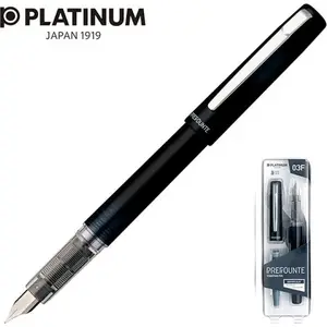 Fountain pen Platinum Prefounte Graphite Blue F — Platinum, fine nib, graphite blue finish