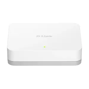 Unmanaged 5-Port Gigabit Desktop Switch D-Link GOSW5G — 5 × Gigabit RJ-45, 10 Gbit/s switching capacity, 5 V DC