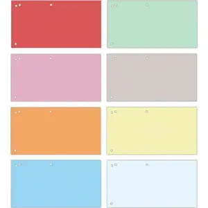 Divider sheets Office Products 1/3 A4 cardboard 240×105 mm pack of 100 mixed colors
