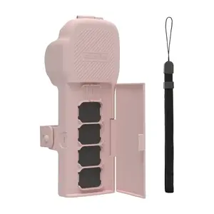 Protective case with strap and lanyard for Osmo Pocket 3 by Sunnylife (pink)