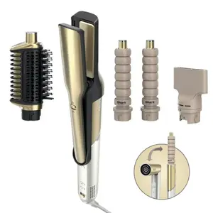 Мультистайлер Shark Glam Straight & Waves Airflow Gold — керамический нагрев, 1,46 кг, питание от сети