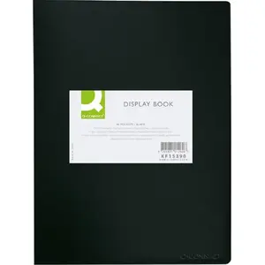 Document presentation folder Q-Connect A3 PP 380 µm with 20 sleeves, black with label