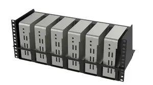 Lanview LVR-MINIPC-BRACK-4UBL 19 collu 4U statīva plaukts mini Datoram korpuss tērauds melns