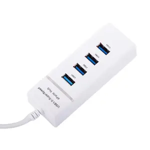 USB 3.0 4‑port hub Fusion FUS3USB4PRTW — white