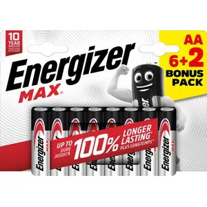Батарейки Energizer Max Alkaline AA набор 8+2 — элементы AA (LR6) щелочные