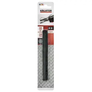 Metāla zāģa asmens KREATOR KRTH80601 150 mm 24 TPI oglekļa tērauds, 5 gab.