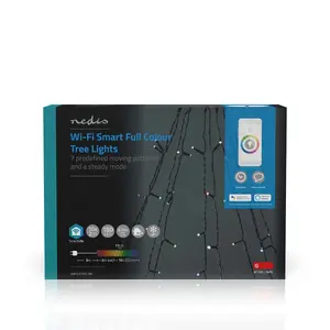 Light decoration chain Nedis WIFILXT01C180 — 180 LED bulbs, 5.7 W, IP65, black
