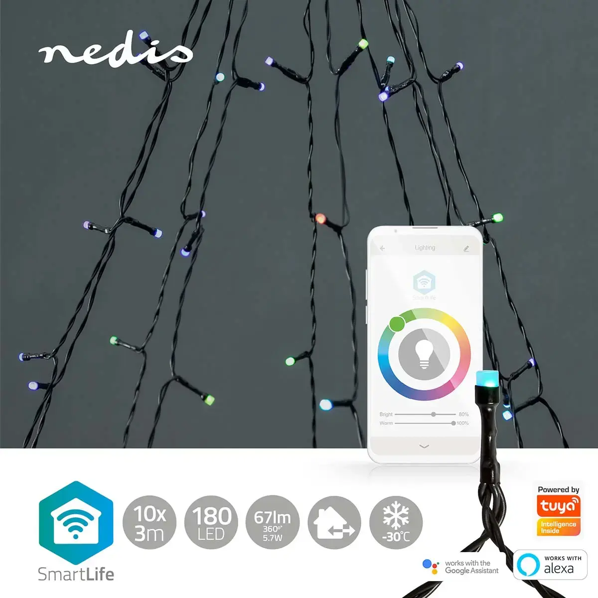 Light decoration chain Nedis WIFILXT01C180 Photo 9